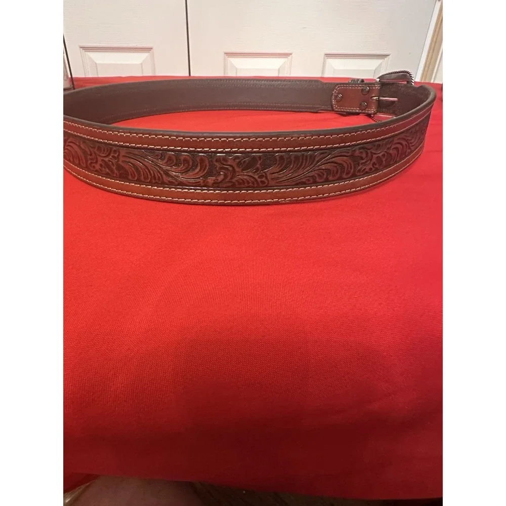 Ariat Men's Leather Brown Western Style Belt Size 44